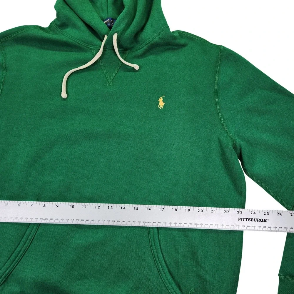 Polo Ralph Lauren Green Fleece Hoodie Mens Size L Classic Pony Logo Casual New